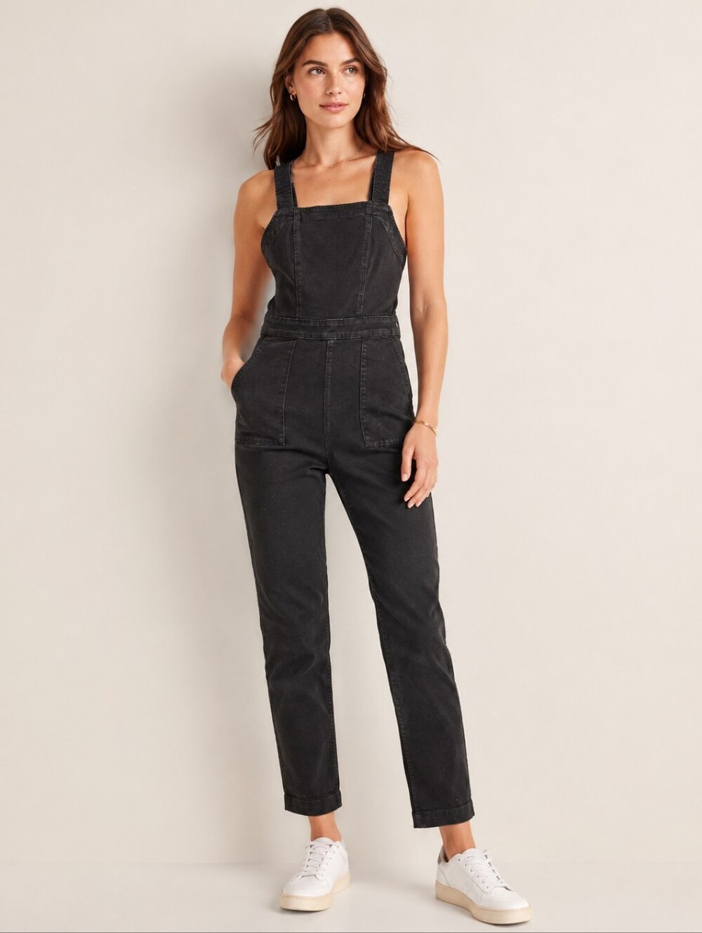 ❤️ J CREW WASHED BLACK DENIM OVERALLS /COVERALL, 00 (24)